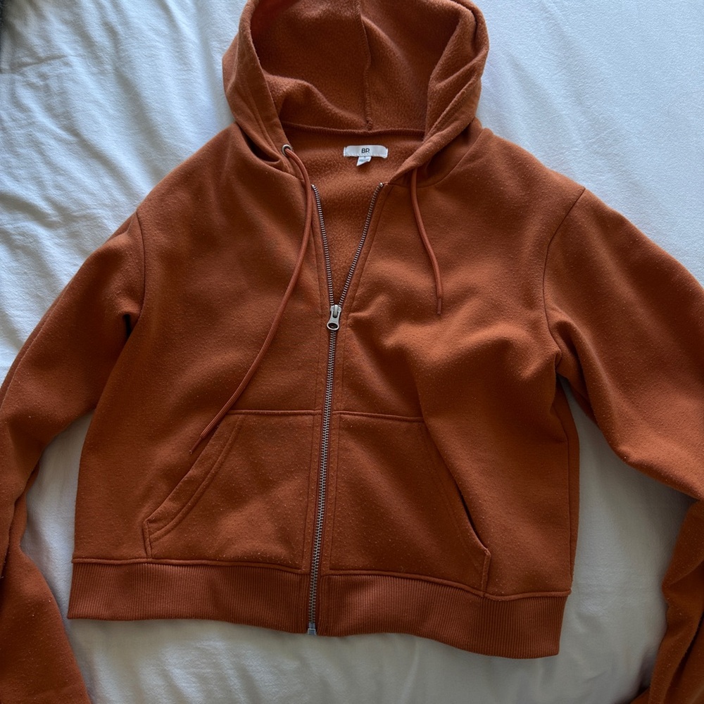 Nordstrom BP Orange Zip-Up Hoodie